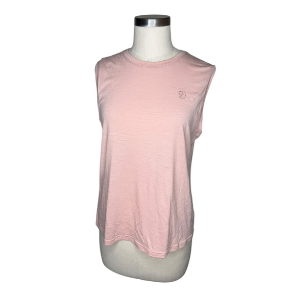 Fjallraven Tops - FJALLRAVEN Pink Abisko Wool Tank Top Embroidered Logo Women's Size Small Pastel